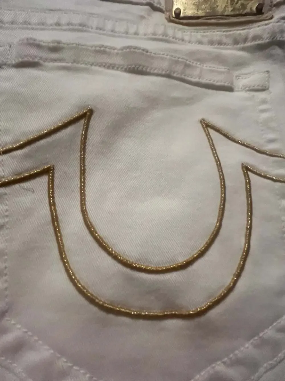 🔥True Religion x Manchester United Limited Edition White Denim Jeans collab siz